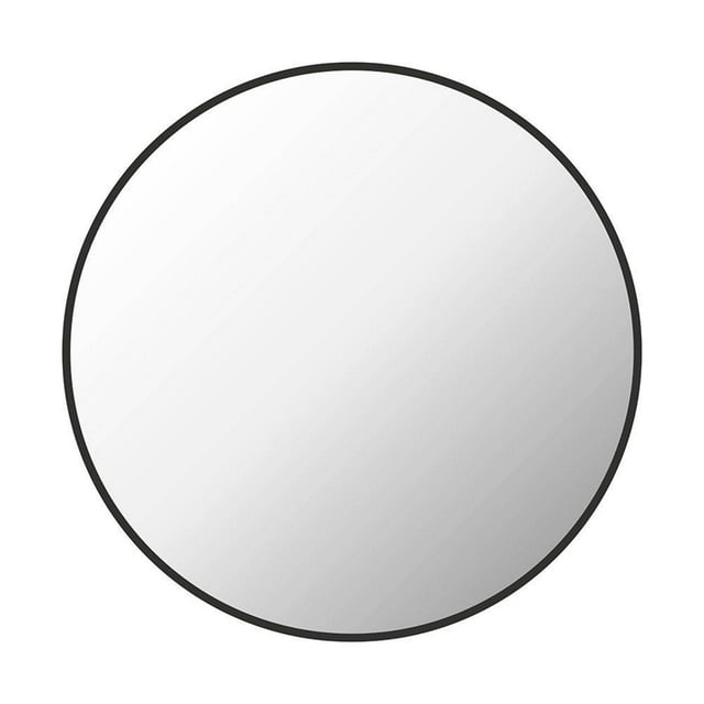 Espejo Hometrends Circular Metálico Negro 70 cm