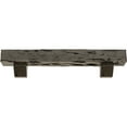 thumbnail image 2 of Ekena Millwork 6"H x 10"D x 72"W Pecky Cypress Faux Wood Fireplace Mantel Kit with Ashford Corbels, Burnished Honey Dew, 2 of 12
