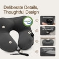 thumbnail image 2 of Coop Home Goods AirJustable Travel Neck Pillow, Inflatable, Adjustable Support for Neck & Chin, Compact Travel Pillow, Soft Memory Foam Comfort, Airplane Travel Essentials, Cooling & Washable Cover, 2 of 9