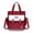 Z54-Brick Red, variant on Color Block Middle Elementary Canvas Tote Tutoring Bag Adjustable Crossbody Strap Multi Pocket Waterproof Casual Homework After School Book Bag