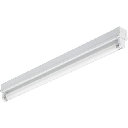 Lithonia Lighting 2 Ft 1 Light Gloss White T8 Fluorescent Strip Lithonia Lighting Mns8 1 17 120 Re Fluorescent Strip Light 24