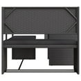 thumbnail image 6 of VidaXL Foldable Rattan Outdoor Sofas with Table and Cushions, Brown/Cream White, 6 of 23