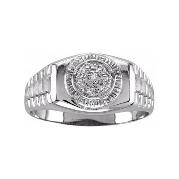 RYLOS Mens Rings Sterling Silver or Yellow Gold Plated Silver Mens Ring with Genuine Diamonds - Designer Style Rings For Men Men's Rings Silver Rings Sizes 6,7,8,9,10,11,12,13 Mens Jewelry