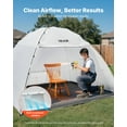 thumbnail image 3 of VEVOR Portable Paint Booth Tent, 116.14 x 114.96 x 79.53 inch Painting Tent Station, Spray Shelter with Built-in Floor & Mesh Screen, Large Space, Oxford Spray Painting Tents for Cupboard, Chairs, 3 of 9