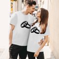 thumbnail image 2 of T Shirt Men Unisex Valentines Day Matching Couples T Shirts Crew Neck Short Sleeve Husband Wife Valentine Shirt Regular Fit Mens Graphic T Shirts, 2 of 7