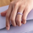 thumbnail image 3 of ThunderFit Silicone Wedding Rings for Women, Printed Design Breathable Rubber Engagement Bands 5.5mm Wide 1.8mm Thick, 3 of 5