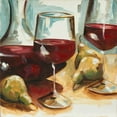 thumbnail image 2 of French-Roussia, Heather A. 12x12 Gold Ornate Wood Framed with Double Matting Museum Art Print Titled - Red Wine and Pears, 2 of 4