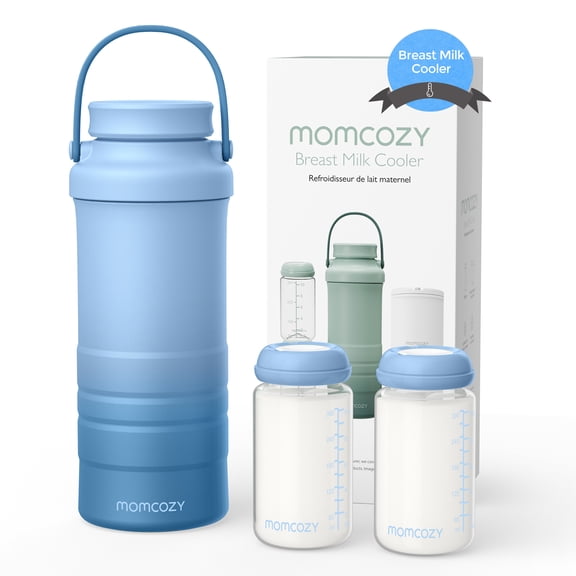 Momcozy 24h Enfriador de Leche Materna Reutilizable Portátil, Biberón Almacenar Leche, CM01 Azul