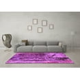 thumbnail image 3 of Ahgly Company Indoor Square Oriental Pink Industrial Area Rugs, 4' Square, 3 of 4