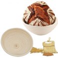thumbnail image 2 of Cesta De Mimbre, Cesta De Pan Hecha A Mano, Cesta De Mimbre Artesanal De Forma Redonda, Cesta De Mimbre De Pan Largo, Para Uso En La Cocina, Panadería ANGGREK Otros, 2 of 8