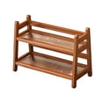 thumbnail image 3 of deevoka Water Cup Display Rack 2 Tier Decorative Simple Coffee Mug Holder Home Decor Brown, 3 of 9