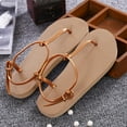 thumbnail image 6 of Topwoner Summer Fashion Beach Sparkling Elastic Strappy Thong Ankle Strap Sandals For Women, 6 of 6