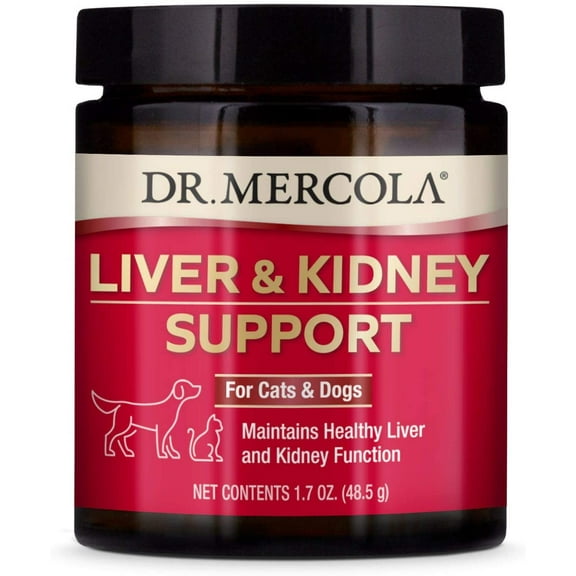 Dr. Mercola Liver and Kidney Support for Pets (1.70 oz. Per Jar), non GMO, Gluten Free, Soy Free