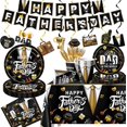 thumbnail image 2 of UYGDUY-Fathers Day Tableware,178pcs Father's Day Party Supplies Include Father's Day Napkins and Plates Cups Tablecloth Banner Hanging Swirls Fathers Day Decorations for Party,serves 24, 2 of 2