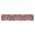 thumbnail image 2 of MKHERT Flowers And Triangles Table Runner for Office Kitchen Dining Wedding Party Home Decor 14x72 inch, 2 of 3
