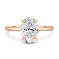 thumbnail image 2 of Cora Jewellery 3CT Oval Cut Moissanite Engagement Ring For Women, 14K Rose Gold, 2 of 4