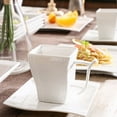thumbnail image 7 of MALACASA, Series Flora, 36-Piece Porcelain Dinnerware Set, Ivory White Dinner Set, Service for 6, 7 of 7