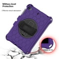 thumbnail image 2 of Allytech iPad mini Case for Kids, iPad mini 5 Cover, iPad mini 1 2 3 4 Case, Silicone 360 Rotating Hand Strap Kickstand Shoulder Strap Kids Friendly Cover for Apple iPad mini 1 2 3 4 5, Purple/Black, 2 of 6