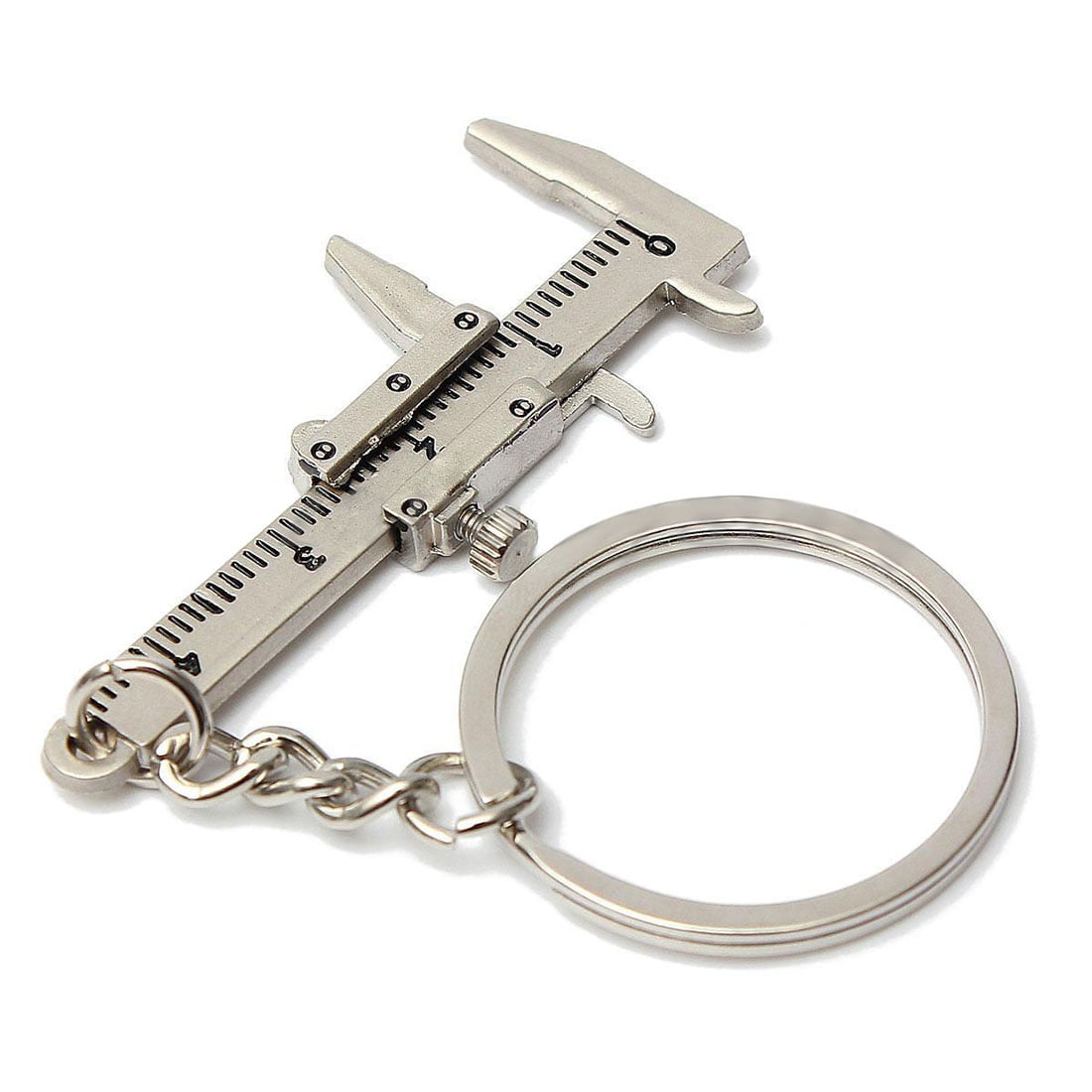 Useful Mini Vernier Caliper Tools Pendant Slider Keyring Key Chains Holder 10CM 