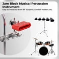 thumbnail image 4 of Jam Block Instrumento de percusión musical, bloque de percusión latina de plástico, instrumento de timbales, accesorio de percusión de batería, fácil de instalar, rojo, 4 of 6