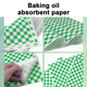 thumbnail image 3 of Hojas de papel enceradas secas a cuadros para delicatessen, revestimientos de papel para cesta de comida de plástico, especiales para envolver pan, 3 of 5
