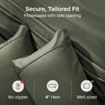 thumbnail image 4 of California Design Den Pillow Cases Standaard Set of 2 - 400 Thread Count, 100% Cotton, Soft Sateen, Fits both Standard / Queen Pillows - Forest Green, 4 of 8