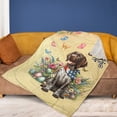 thumbnail image 4 of German Shorthaired Pointer Celebrates Spring and Enjoys a Happy Easter Cozy Fleece Blanket GSP Lover Dog Gift Warm Soft Throw Blanket - 02001, 4 of 5