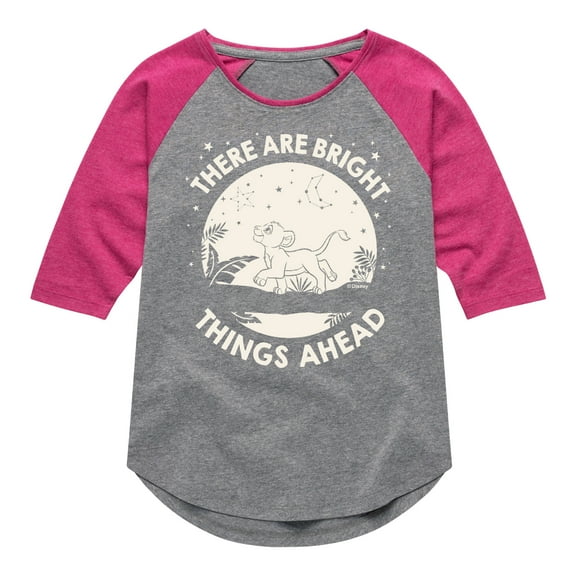The Lion King - There Are Bright Things Ahead - Toddler & Youth Girls Raglan Graphic T-Shirt