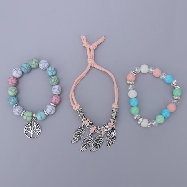 Pulsera de cadena multicolor Granny de Múltiples Capas perfecl 10-14 cm 3 piezas