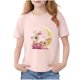 thumbnail image 2 of Blusas y camisas de manga corta con cuello redondo para niños Camiseta de verano de manga corta estampada para niñas Jersey elegante de cuello redondo para niños Top de algodón, 2 of 6