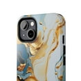 thumbnail image 3 of iPhone Tough Case - Teal Gold Aqua Abstract Swirl Marble Artwork Design - iPhone 13, 3 of 6