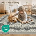 thumbnail image 4 of ODIKA Vintage Medallion With Traditional Floral Scroll Border Retro Flowing Dynamic for Great Room, Indoor Open Concept, Large Living Low Profile Flatwoven, 4 of 7