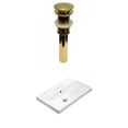 thumbnail image 1 of American Imaginations 23.86-in. W 3H4-in. Ceramic Top Set In White Color - Overflow Drain Incl. AI-30877, 1 of 8