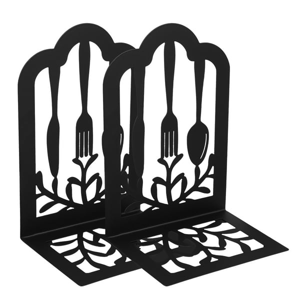 1 par de sujetalibros para estanterías, diseño de vajilla, sujetalibros antideslizantes, soportes para sujetalibros, topes para libros