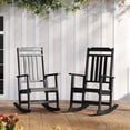 thumbnail image 5 of Pipopa Outdoor Rocking Chair Set of 2,HDPE All Weather Patio Rocker for Lawn,Porch,Garden,Black, 5 of 8