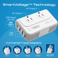 thumbnail image 3 of Convertidor de voltaje Ceptics de 200 W, 220 V a 110 V con 3 puertos USB, 3 of 8