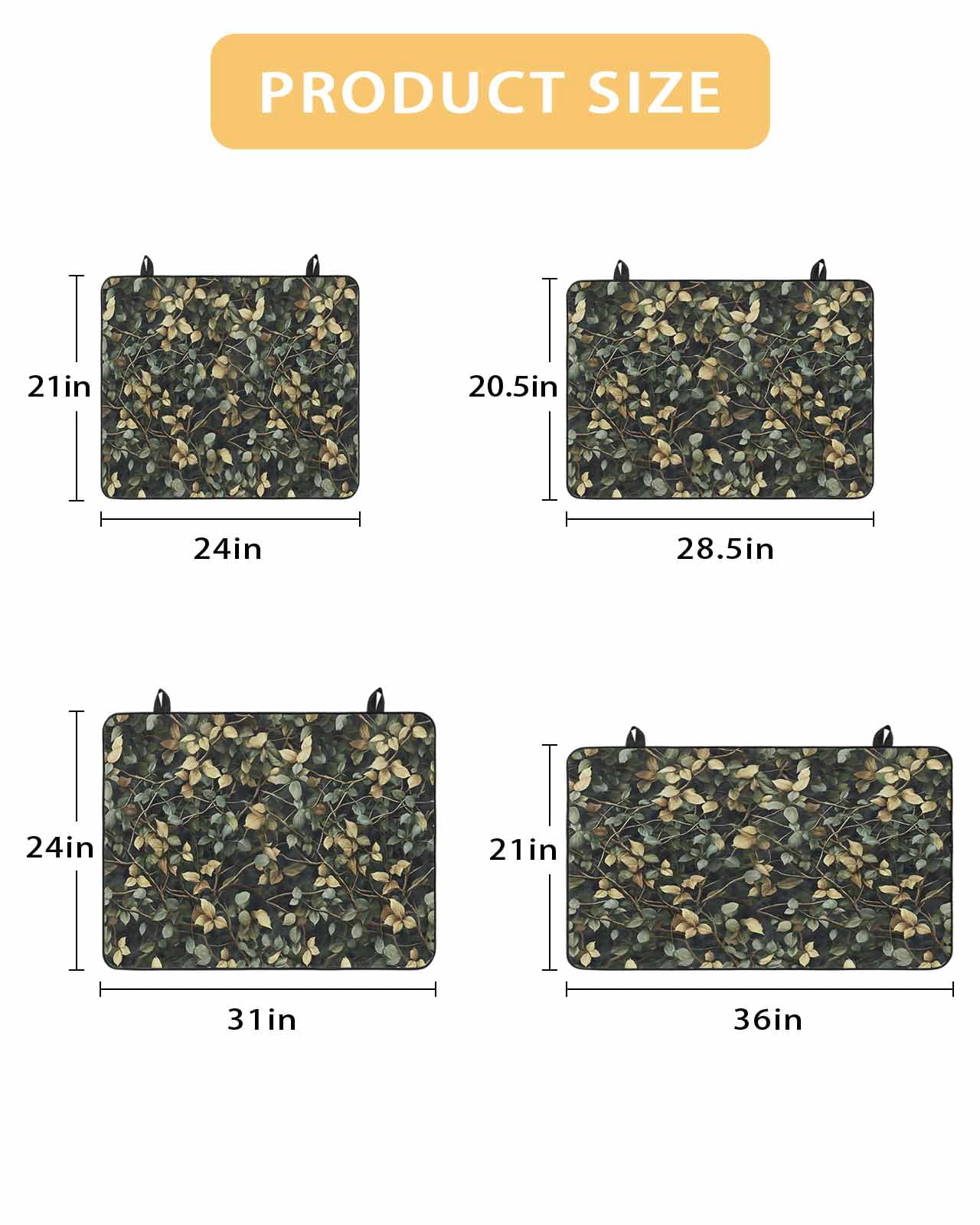 nqOlkjepod Large Induction Cooktop Protector Mat 24"x21", Branches Green Leaves Stove Top Covers for Electric Stove, Vintage Botanical Forest Stove Burner Cover Mats, Glass Top Stove Cover