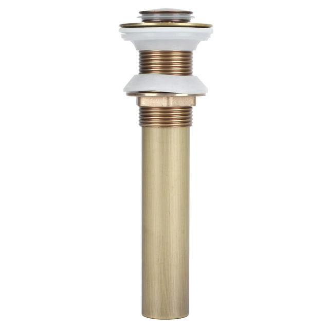 Brass Sink Drain Without Overflow, Kitchen Bathroom Drain Accessory, No Hole
