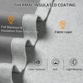 thumbnail image 4 of Blackout Curtains 2 Panels Set, Linen Textured Blackout Drapes, Thermal Insulated Curtains for Bedroom Living Room, W50" X L96" Grey, 4 of 7