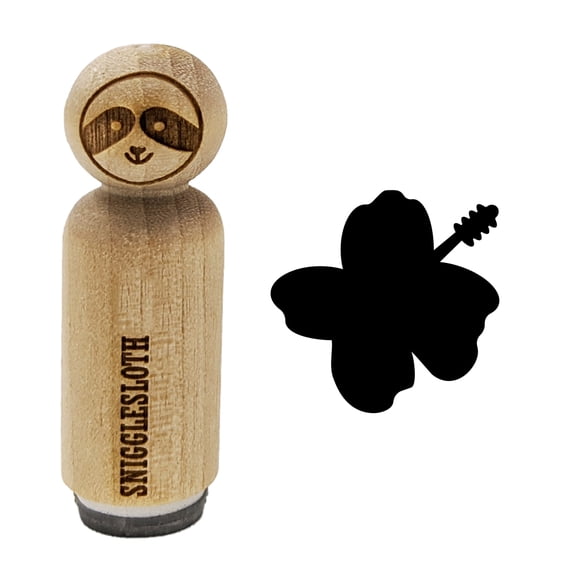 Hibiscus Hawaii Tropical Flower Solid Rubber Stamp for Scrapbooking Crafting Stamping - Mini 1/2 Inch