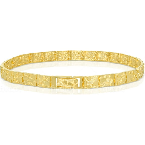 Floreo 10k Yellow Gold Nugget Bracelet Small (6mm)