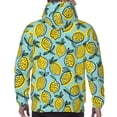 thumbnail image 7 of Xecao Lemon Pattern Men's Adult Pullover Hoodie,Hooded Sweatshirt-Medium, 7 of 7