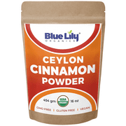 Blue Lily Organic Ceylon Cinnamon Powder (16 oz ) - 100% Raw, Delicious, Aromatic Cinnamon