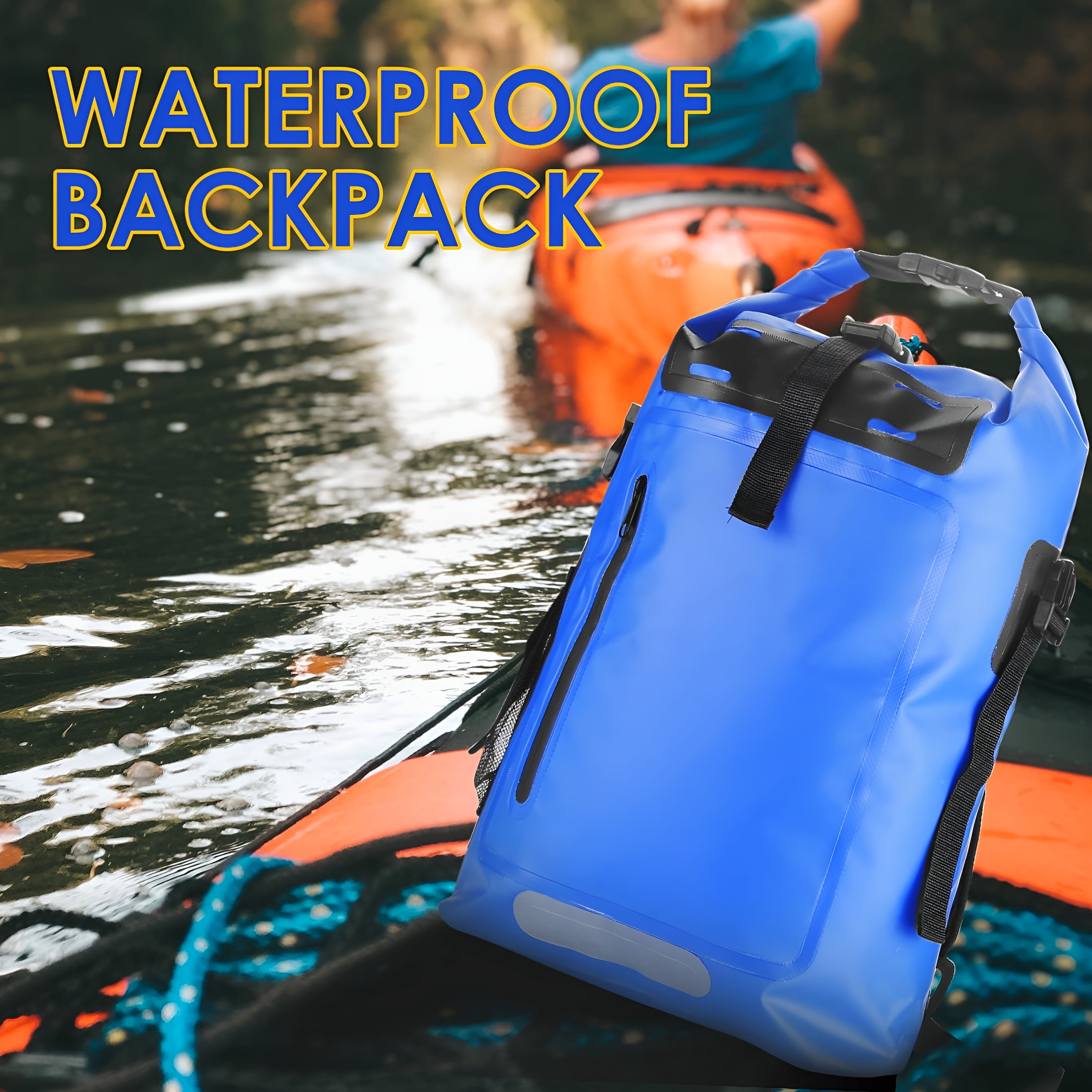 GASTROPOD 2026 New 30L Dry Bag Waterproof Floating Backpack Heavy Duty Roll Top Dry Backpack in Blue for Kayaking, Camping, Hiking, Surfing