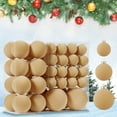 thumbnail image 2 of Beautynvta 45 Pcs Velvet Christmas Balls Set, Flocked Christmas Tree Ornaments, Xmas Hanging Pendants, Assorted Shatterproof Plastic Hanging Balls for Holiday Wedding Party Decor, 2 of 7