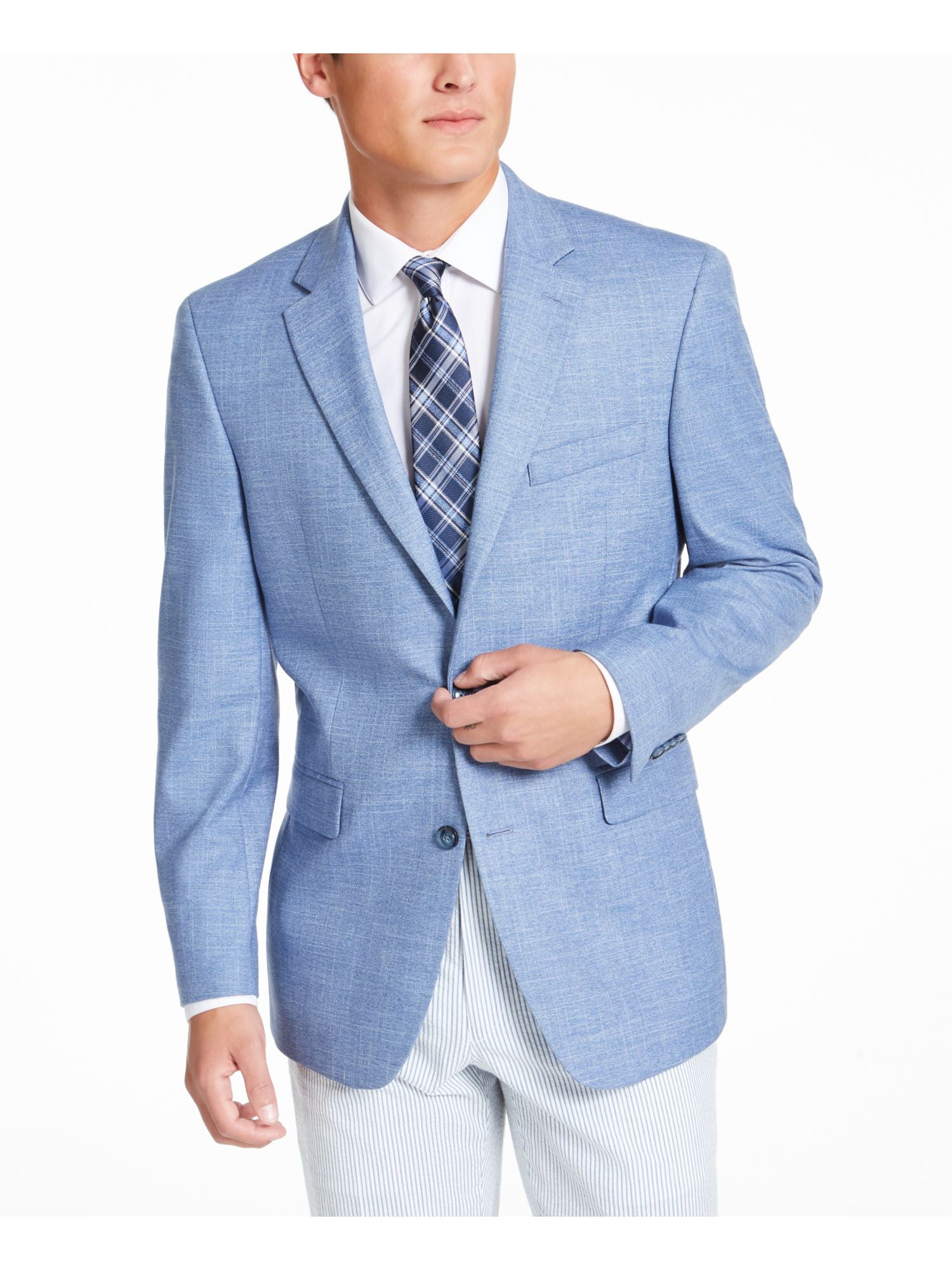 tommy hilfiger light blue suit