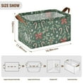 thumbnail image 7 of Yayeee Foldable Storage Basket for Shelves with Handles Set of 2 Waterproof Cloth Bins, Christmas Candy Cane, 7 of 7