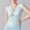 Light Blue, variant on Hvot&aat Women's Sexy V Neck Slim Fit T Shirt Soft Sleeveless Twist Front Blouse Summer Solid Color Wrap Tops