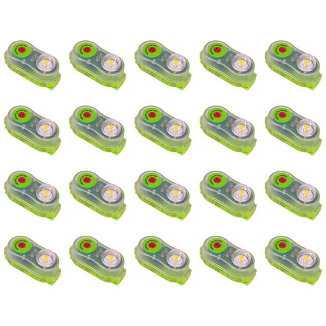 20 Piezas Chaleco Salvavidas LED Autoiluminación Lámpara Llamativa () Verde