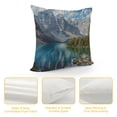 thumbnail image 4 of Moraine Lake with Rocky Mountains Farmhouse Pillow Cover 18x18 Inch Home Decor Cotton Linen Throw Pillow Case Cushion Cover for Sofa Couch, 4 of 5